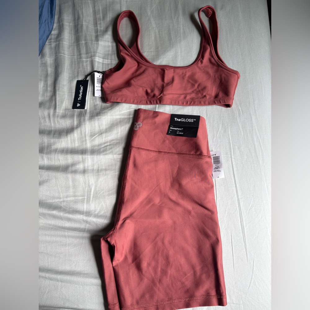 Aritzia Sports Bra and Biker Short Set